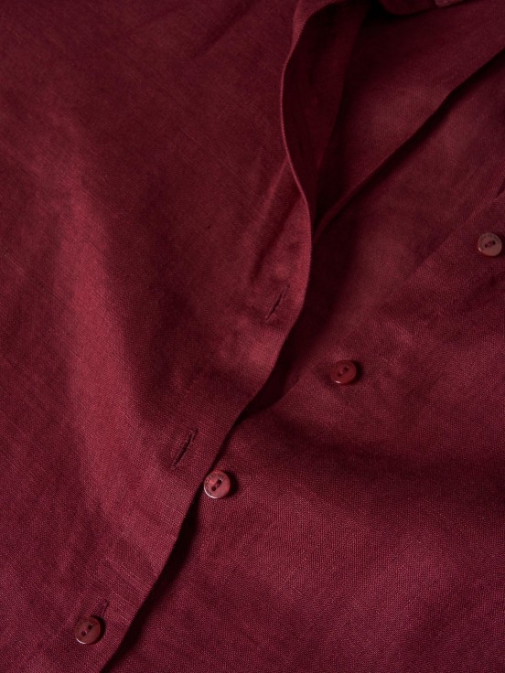 Camisa comprida em linho