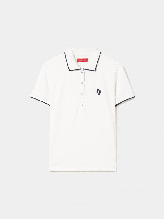 Polo piqu em algodo