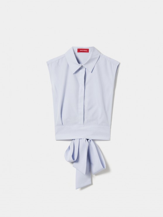 Sleeveless lyocell blouse
