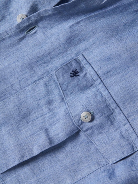 Camisa lino manga corta