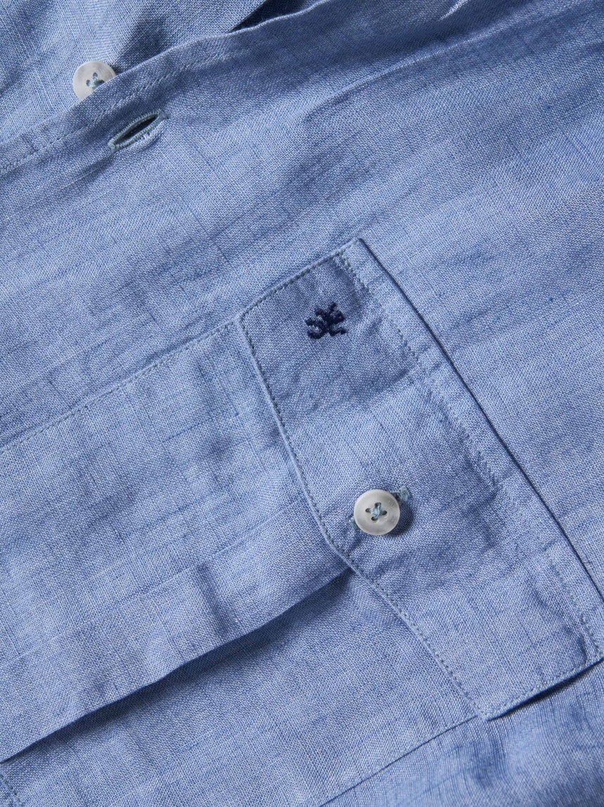 Short sleeve linen shirt
