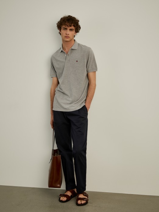 Basic regular fit polo shirt