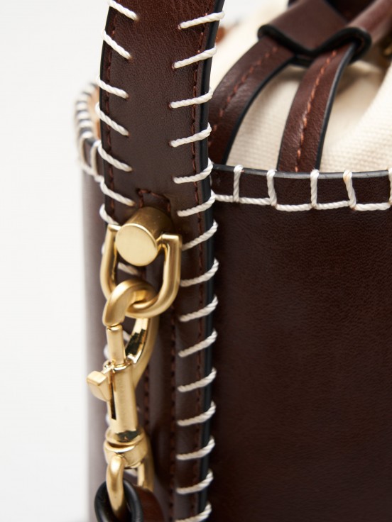Circular bucket bag