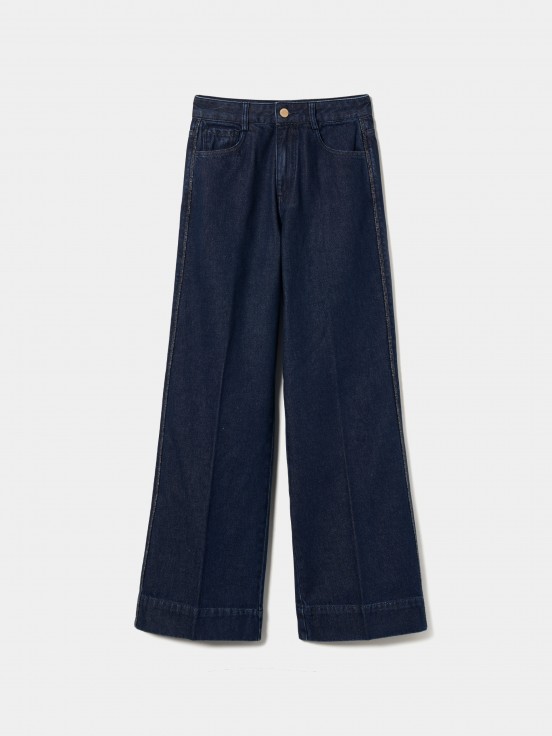 Pantalones anchos de mezclilla