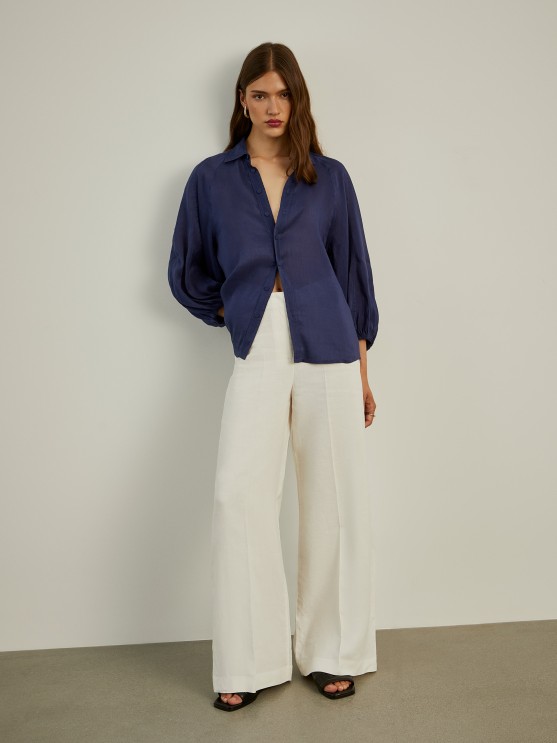 Linen and silk shirt