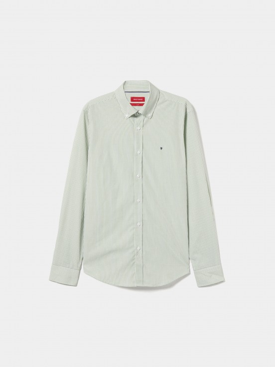 Camisa slim fit quadrados