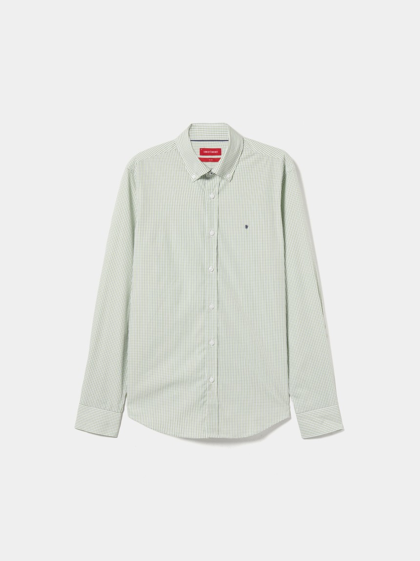 Camisa slim fit quadrados