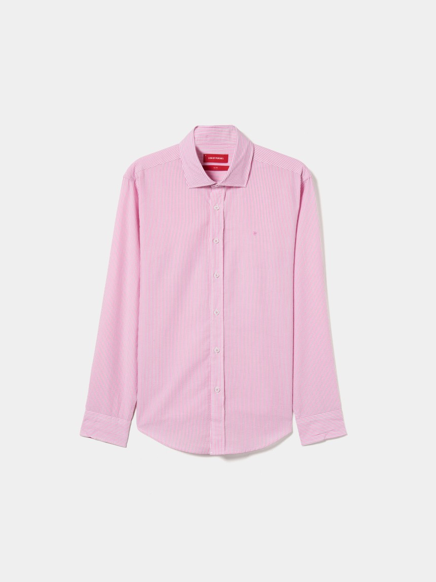 Camisa slim fit �s riscas
