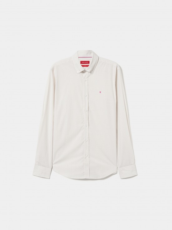 Camisa slim fit quadrados