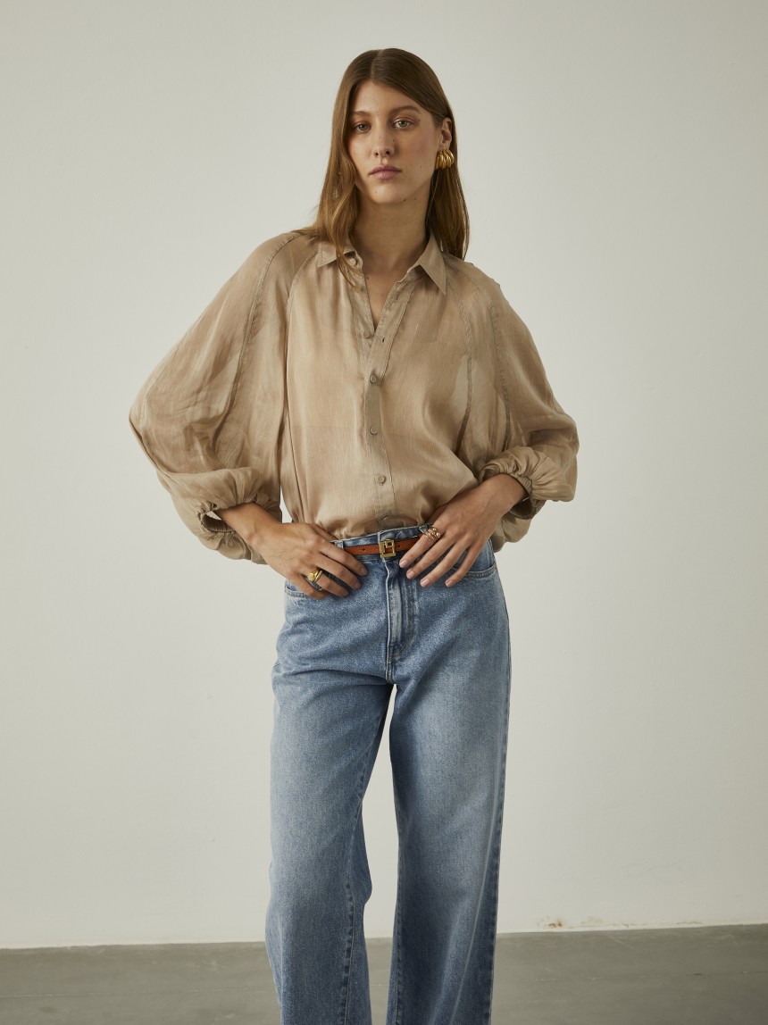 Linen and silk shirt