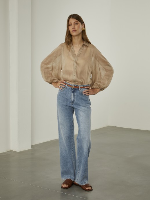 Linen and silk shirt