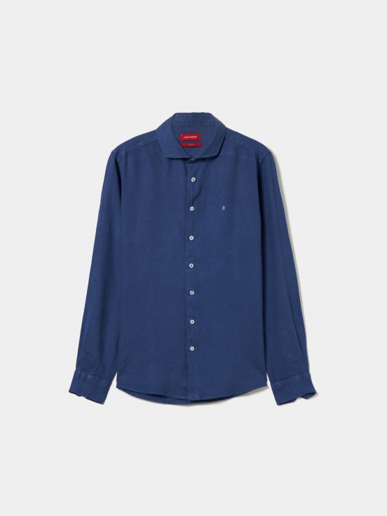 Camisa de lino slim fit