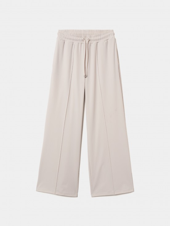 Calas wide leg em malha