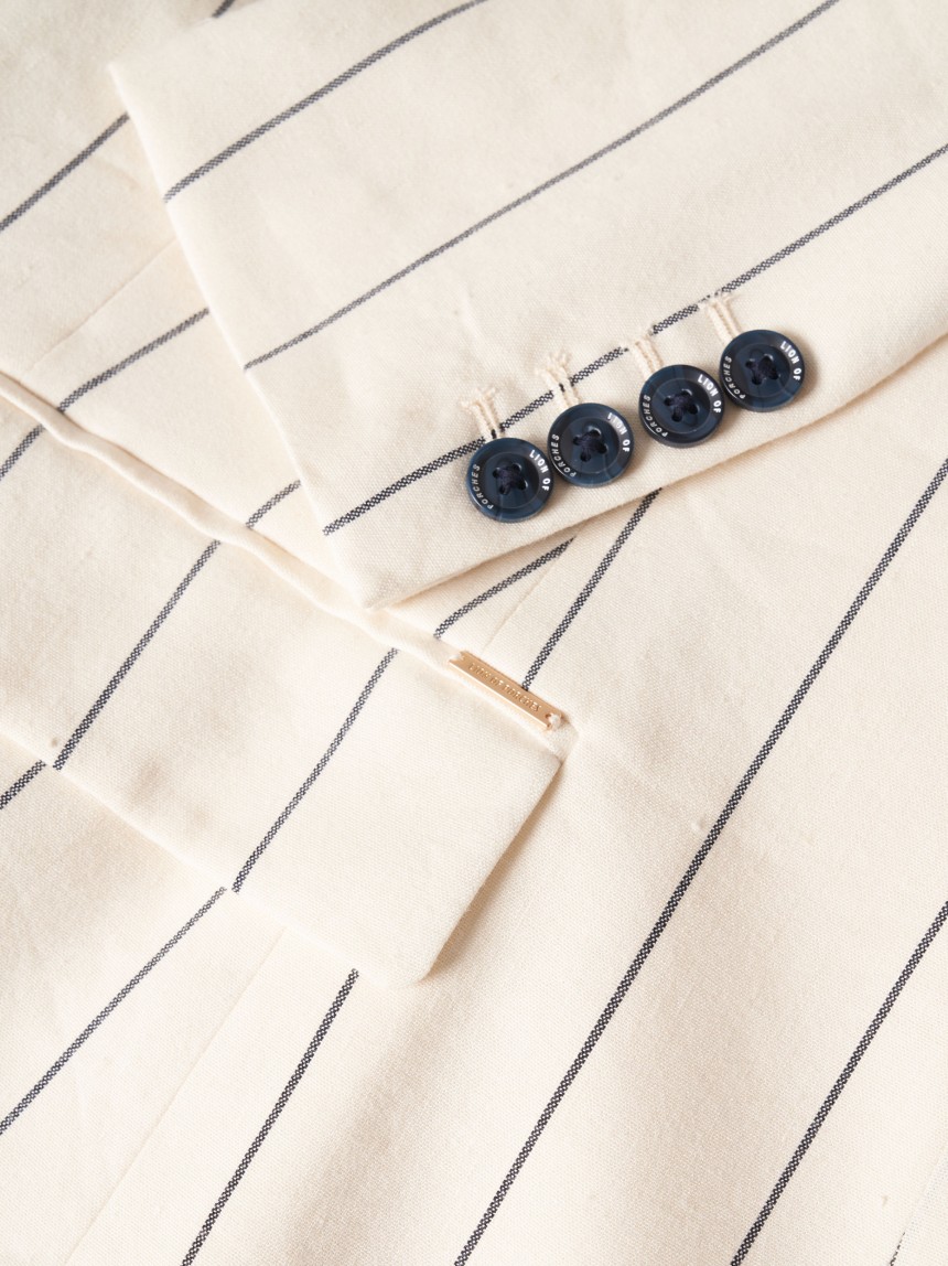 Striped double-breasted blazer