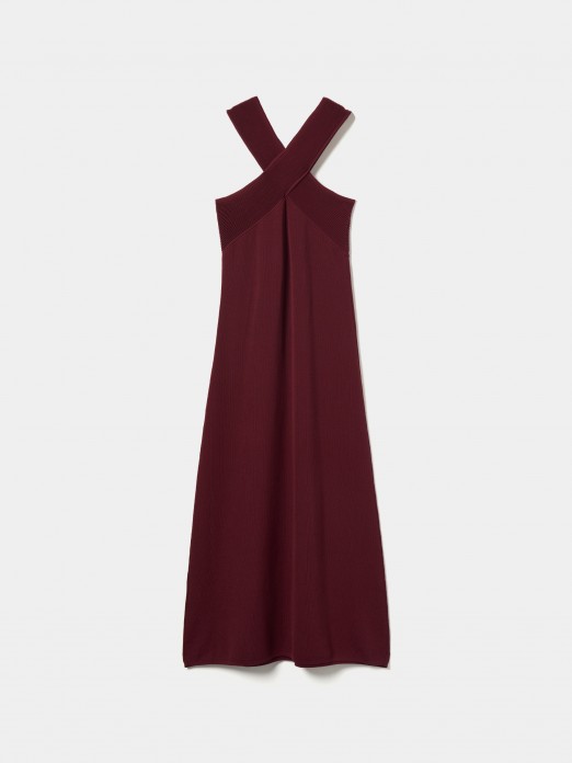 Vestido comprido de malha