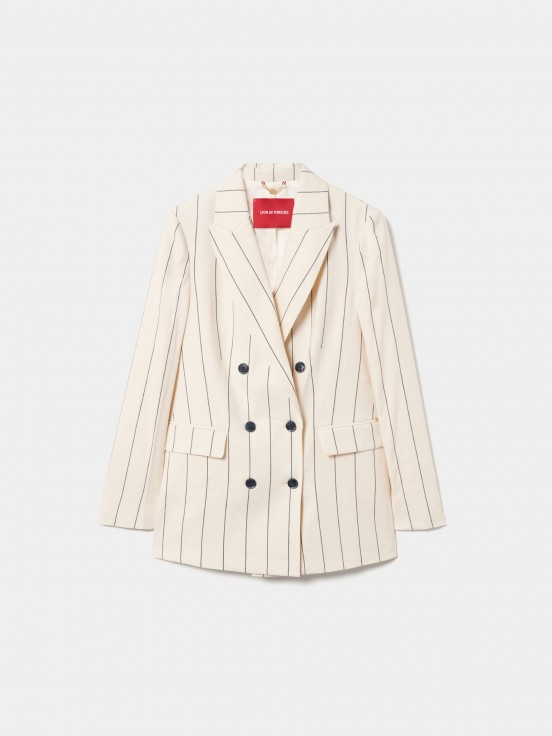 Blazer de trespasse s riscas