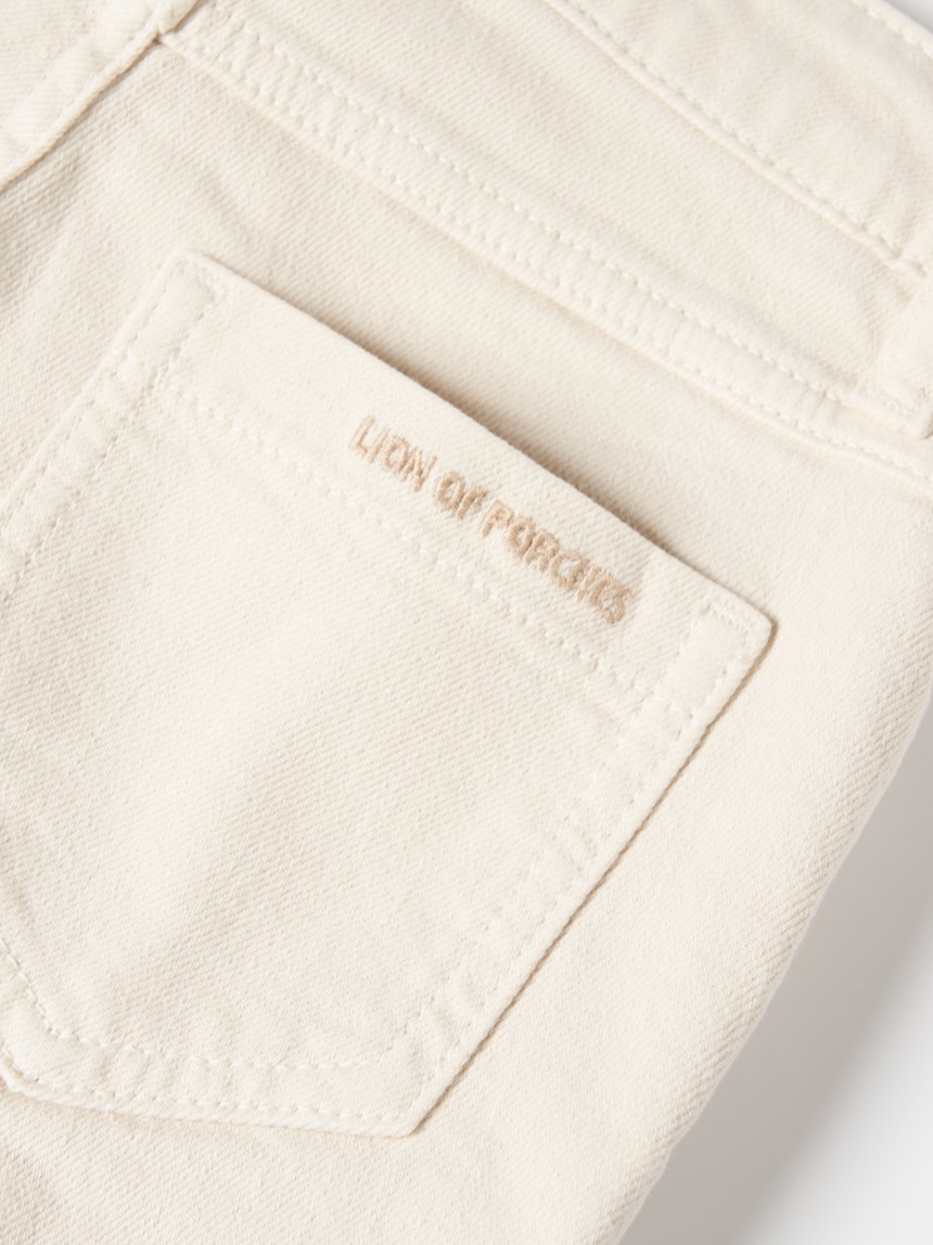 Straight pants with fake pockets