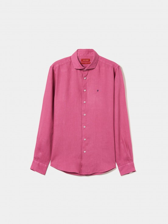 Camisa de linho slim fit