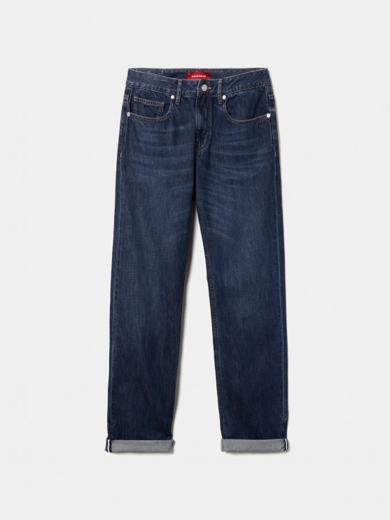 Regular fit denim pants