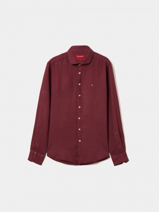 Camisa de lino slim fit