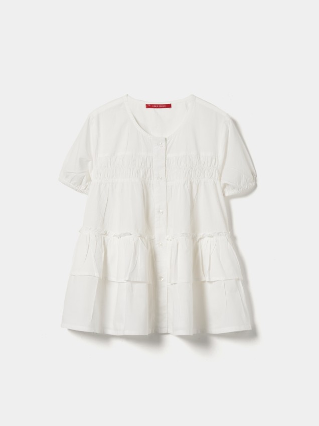 Blusa com folhos