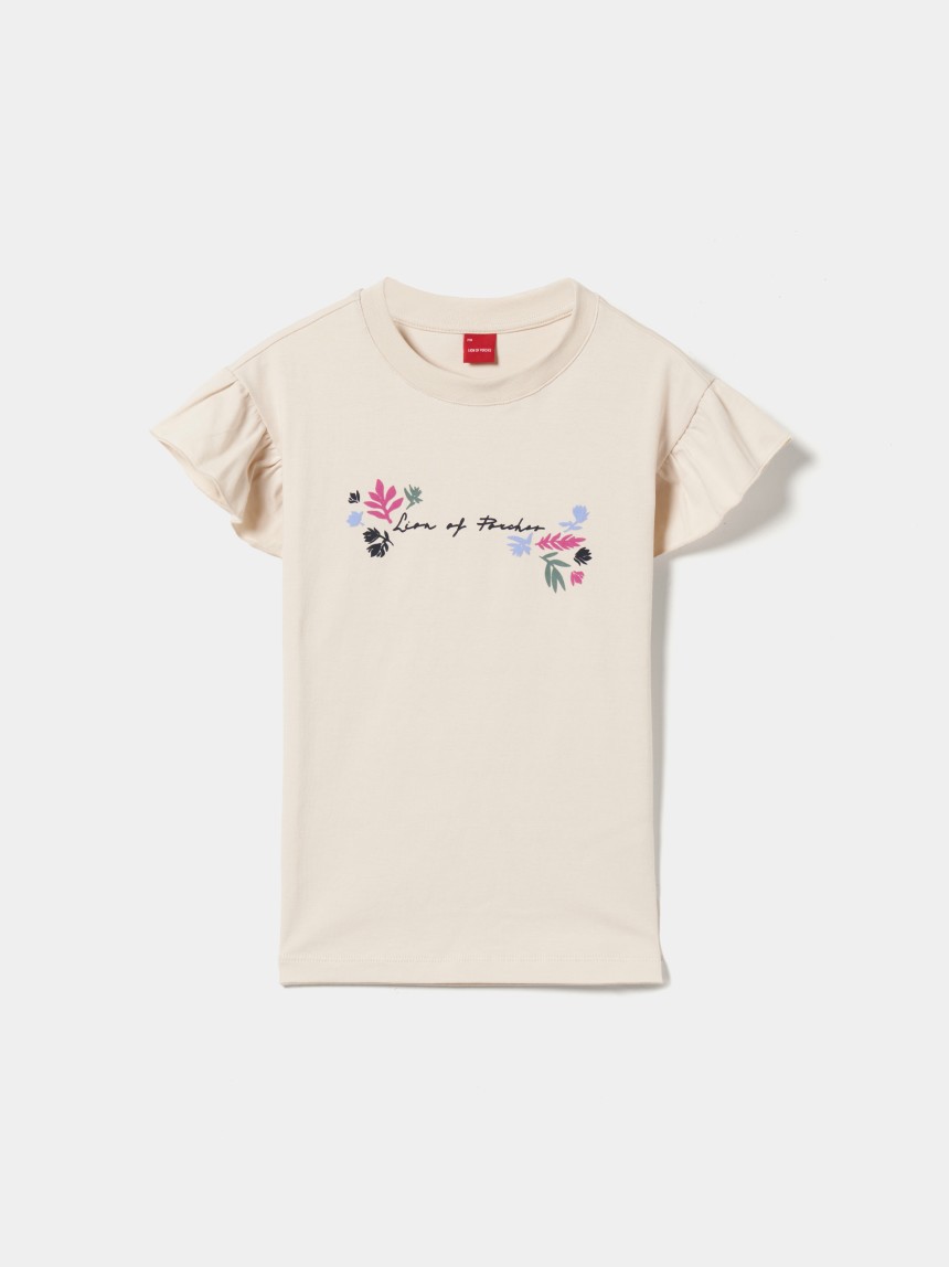 T-shirt com folho e estampado