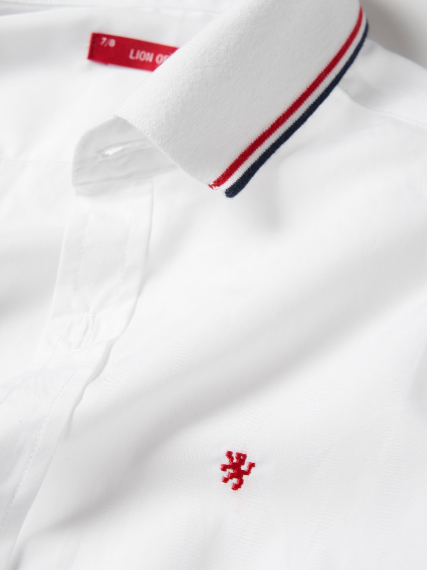 Camisa manga curta com riscas