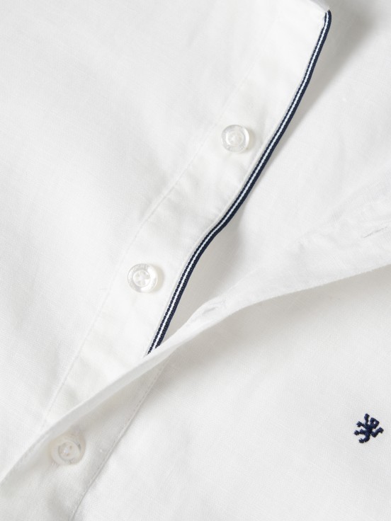 Camisa slim fit em linho