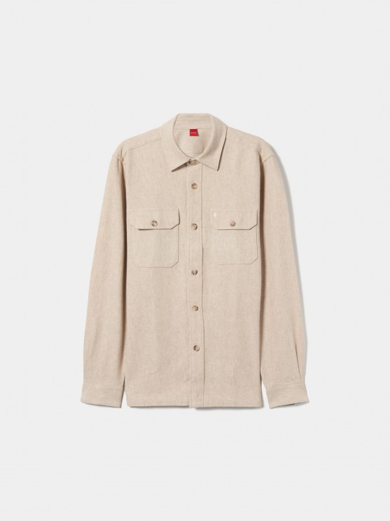 Cotton/linen overshirt