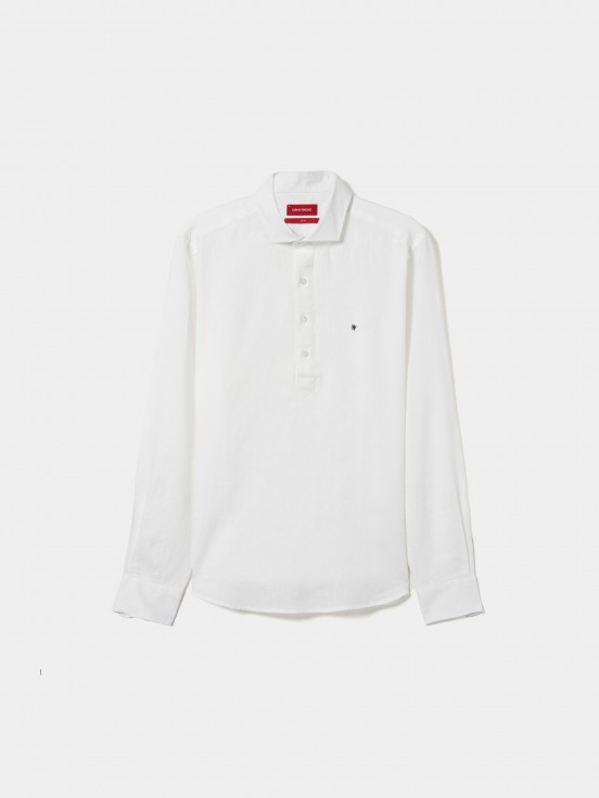Camisa slim fit em linho