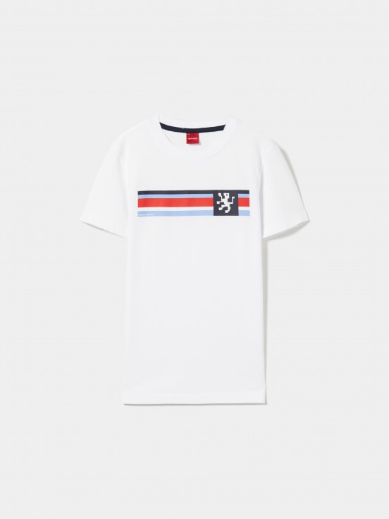 T-shirt de algodo com estampado