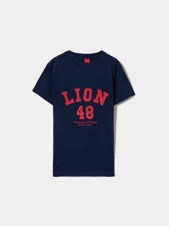 T-shirt de algodo com estampado