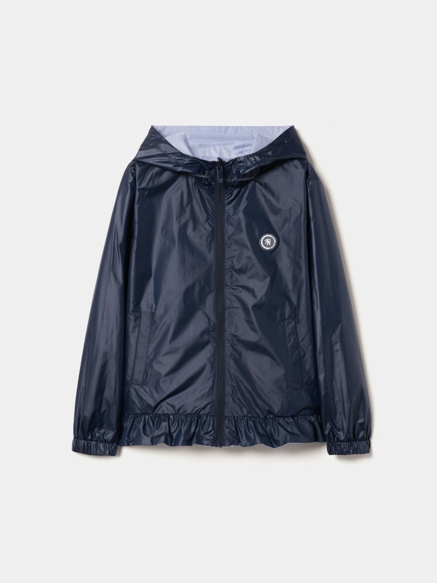 Reversible hooded jacket