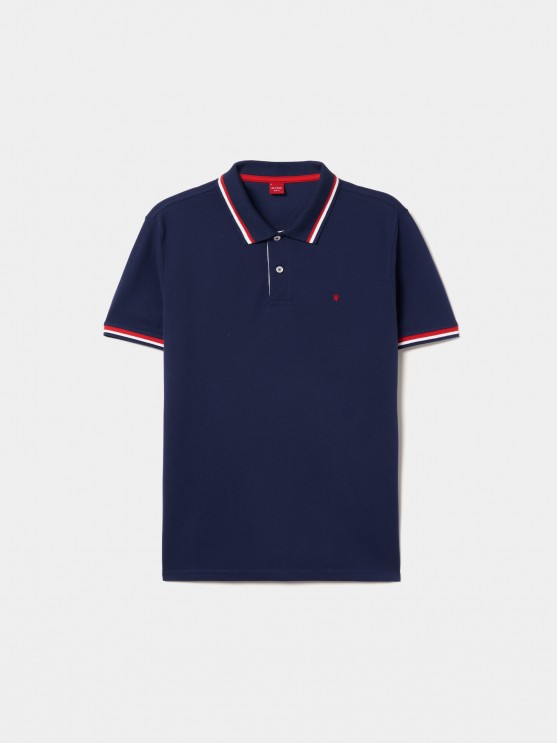Slim fit pique polo shirt