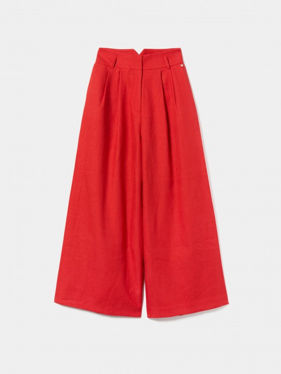 Pantaln pantalon con lino