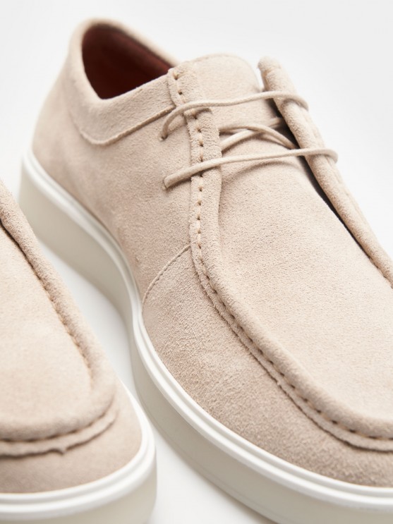 Cotton lace suède op　yilon Lace-up suede shoes - LP006190_030 - LION OF PORCHES