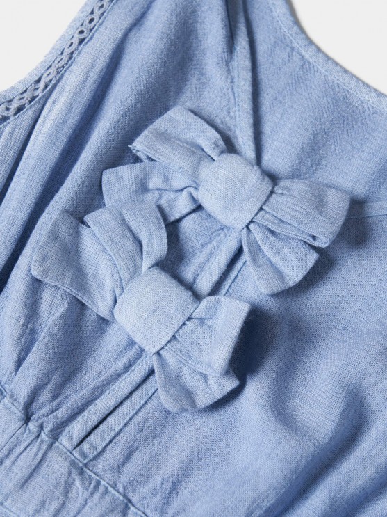 Linen blend pants jumpsuit