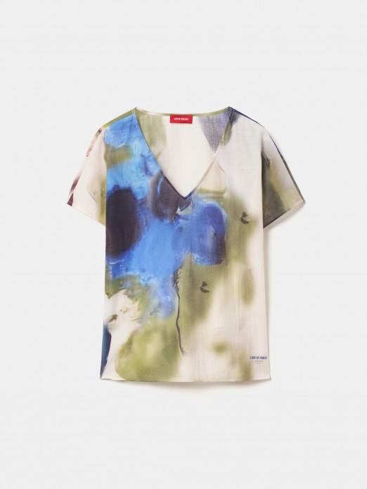 Blusa estampado abstrato