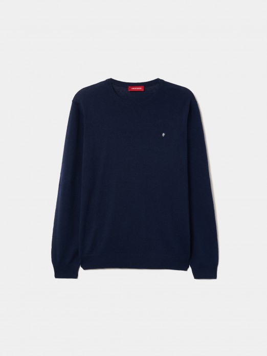 Linen and cotton pullover