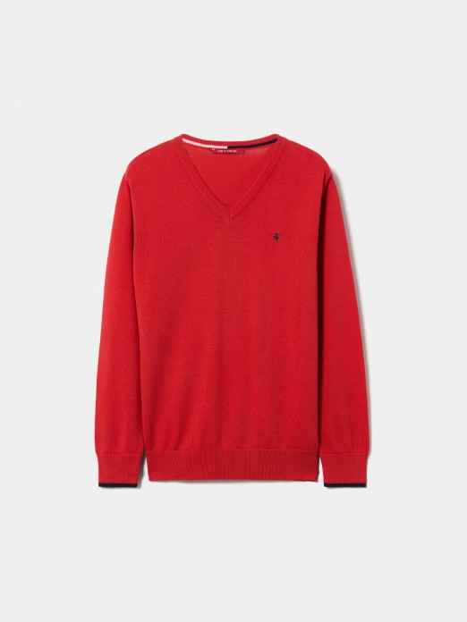 Pullover decote em V