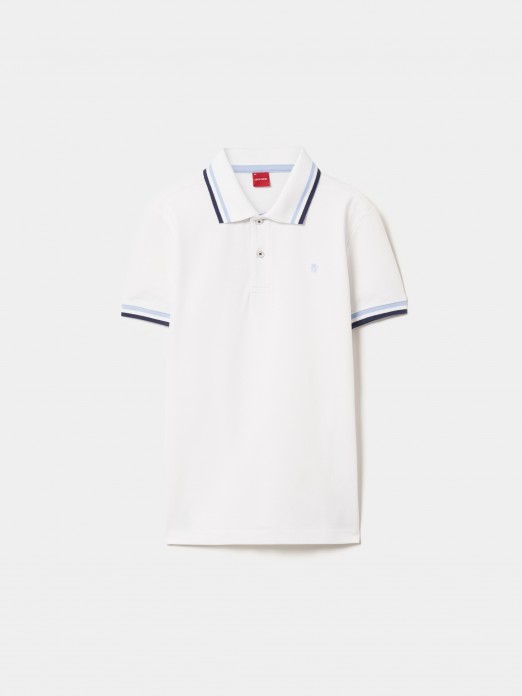 Polo de algodo com riscas