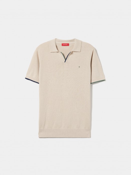 Linen/cotton polo