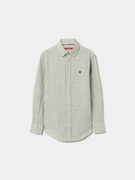 Camisa em linho e algodo