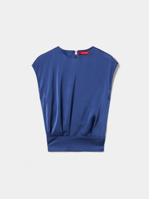 Blusa acetinada
