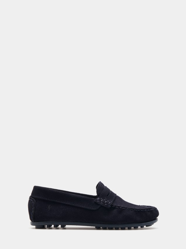 Sapatos de vela em camurça