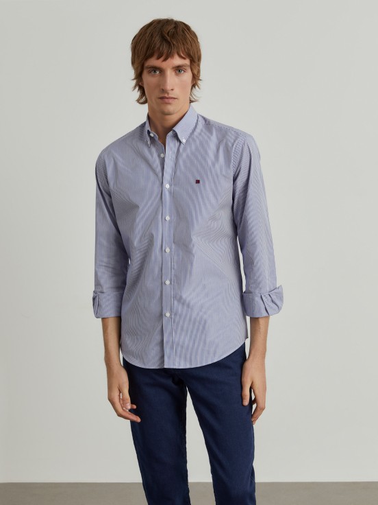 Camisa a rayas slim fit