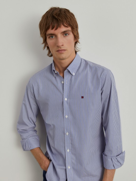 Striped slim fit shirt