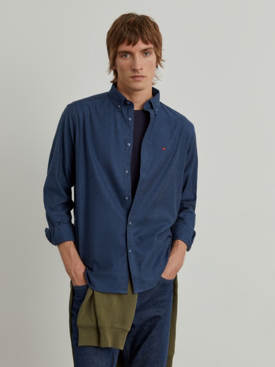 Regular fit flannel shirt