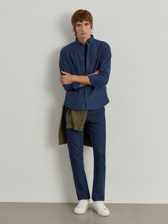 Regular fit flannel shirt