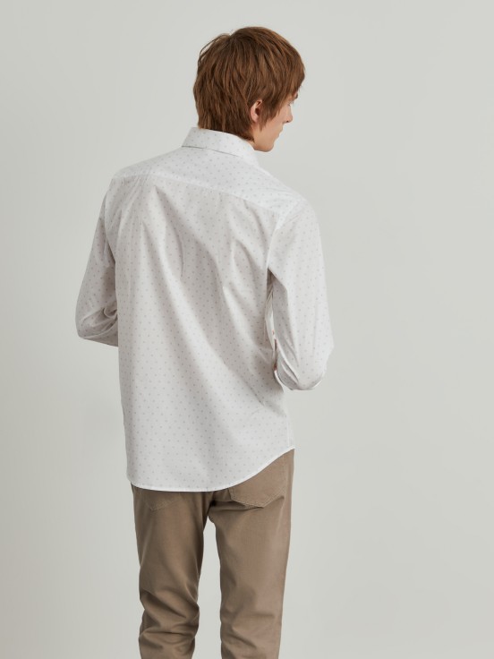 Micro pattern slim fit shirt